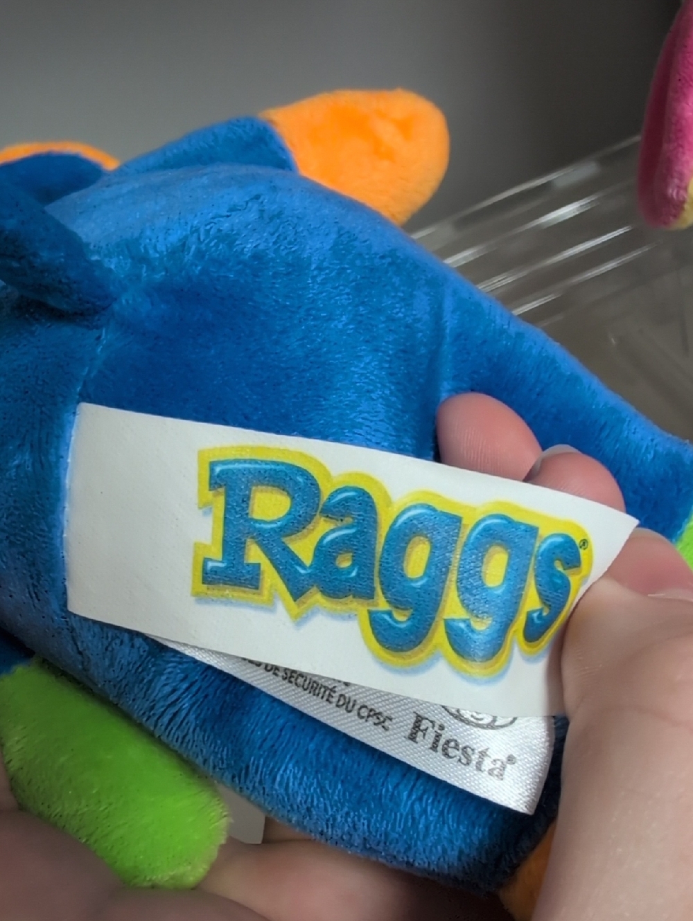 9" RAGGS Plush Fiesta Trilby And Raggs Blue And Pink Dog Collectible Y2k - Picture 7 of 8
